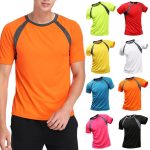 Hi Vis Safety T Shirts High Visibility Fast Drying Work Sports Wear Short