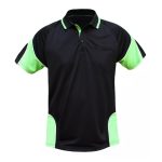 Hi vis Shirts Work Polo Short Sleeve Chest Pocket Contrast Black Blue Pink