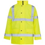 HI VIZ VIS JACKET HIGH VISIBILITY REFLECTIVE WATERPROOF WORKWEAR - Image 3