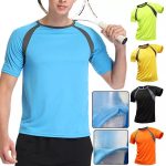 Hi Vis Safety T Shirts High Visibility Fast Drying Work Sports Wear Short - Image 2