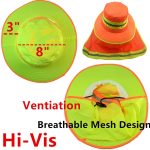 Hi Vis Reflective Safety Work Neck Flap Boonie Green Hats Ventilation Bucket Cap - Image 6
