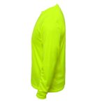 Hi Vis T Shirts High Visibility Safety Work Neon Green Sports Wear Long Sleeve - Image 3