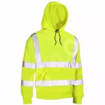 HI VIS VIZ HOODED SWEATSHIRT HIGH VISIBILITY REFLECTIVE WORKWEAR FLEECE JACKET - Image 5