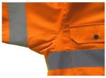 Hi Vis Shirts Mens Cotton Work Shirt Long Sleeve Reflective Tape Orange Yellow - Image 5