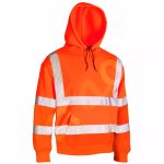 HI VIS VIZ HOODED SWEATSHIRT HIGH VISIBILITY REFLECTIVE WORKWEAR FLEECE JACKET