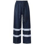 HI VIS OVER TROUSERS VISIBILITY VIZ REFLECTIVE SAFETY WORKWEAR WATERPROOF PANTS - Image 3