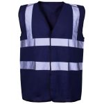Adults Hi Vis Reflective Colored Vests Mens Heavy Duty Outdoor Work Wear Shirts - Image 2