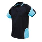 Hi vis Shirts Work Polo Short Sleeve Chest Pocket Contrast Black Blue Pink - Image 5