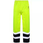 HI VIS OVER TROUSERS VISIBILITY VIZ REFLECTIVE SAFETY WORKWEAR WATERPROOF PANTS - Image 2