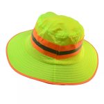 Hi Vis Reflective Safety Work Neck Flap Boonie Green Hats Ventilation Bucket Cap