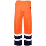 HI VIS OVER TROUSERS VISIBILITY VIZ REFLECTIVE SAFETY WORKWEAR WATERPROOF PANTS