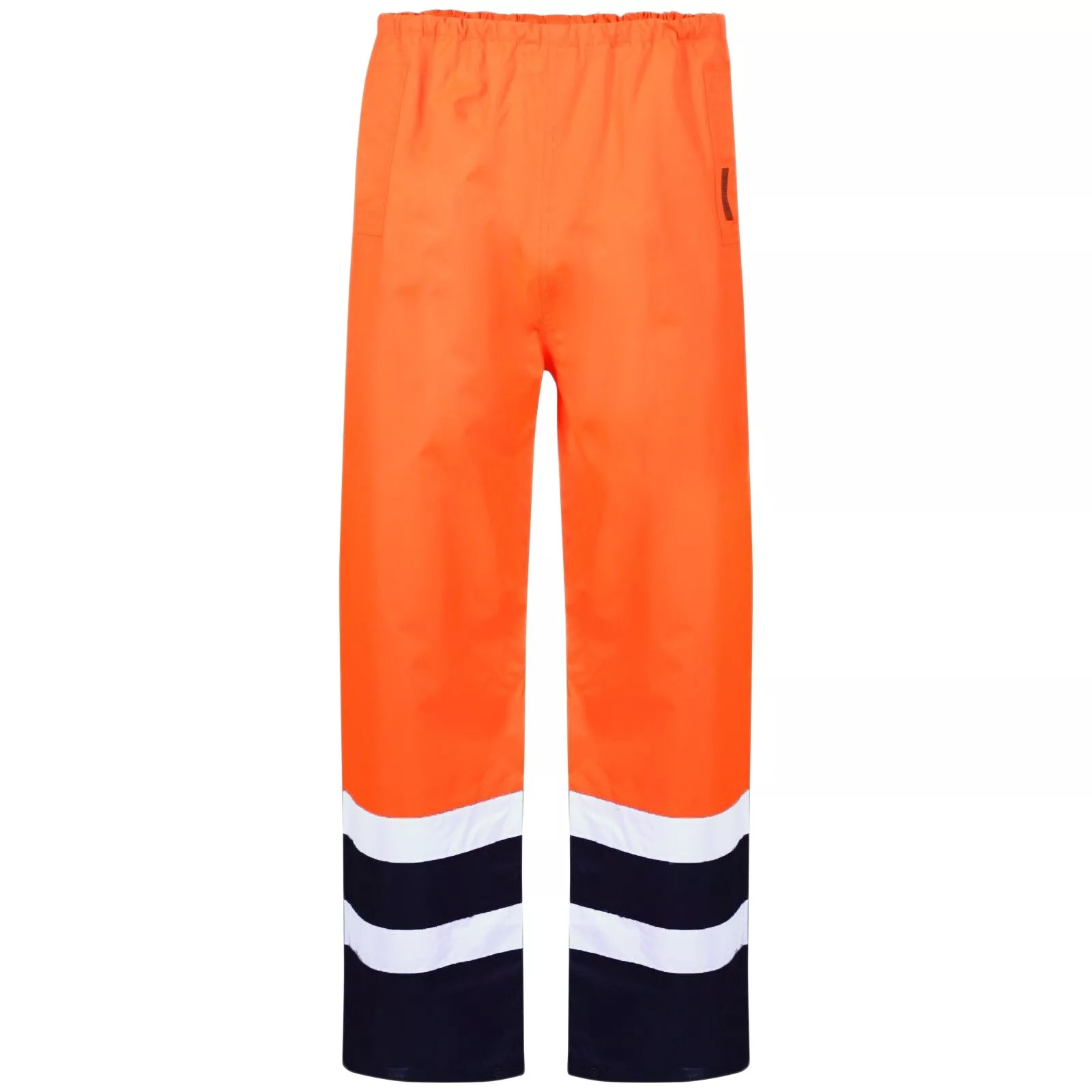 6 HI VIS OVER TROUSERS VISIBILITY VIZ REFLECTIVE SAFETY WORKWEAR WATERPROOF PANTS - Image 1