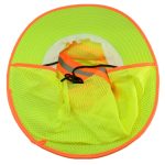 Hi Vis Reflective Safety Work Neck Flap Boonie Green Hats Ventilation Bucket Cap - Image 5