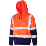 HI VIS VIZ HOODED SWEATSHIRT HIGH VISIBILITY REFLECTIVE WORKWEAR FLEECE JACKET - Image 6
