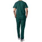 Male Scrub Suit Forest Green - Image 4