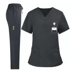 Medical Uniform Nursing Scrub Men Women V-Neck Straight Multi-pocket with Multi Colors Option