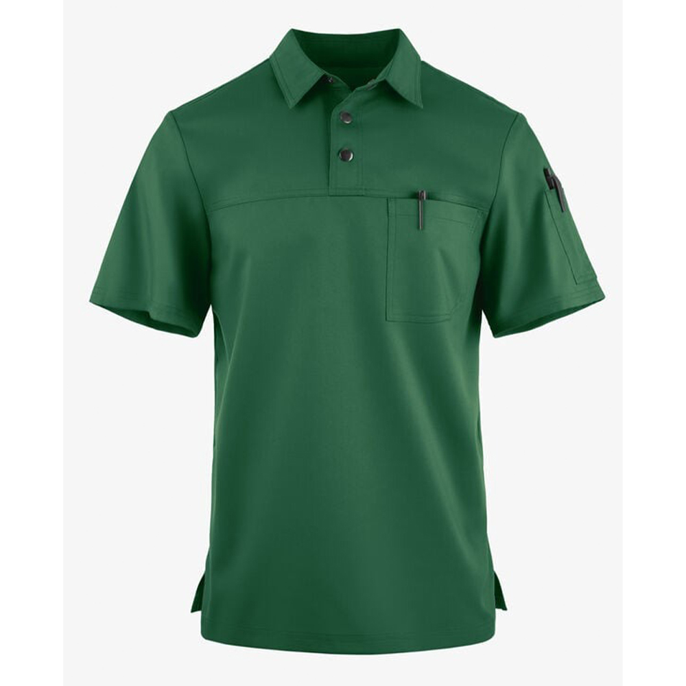 Men's 3-Pocket Short Sleeve Polo with Back Air-Mesh Panels Men's 3-Pocket Short Sleeve Polo with Back Air-Mesh Panels - Image 1