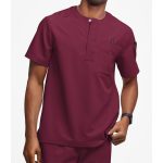 Men's 4-Pocket Short Sleeve Scrub Top