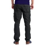 Mens Cargo Combat Trousers Chino Cotton Slim Fit Stretch Casual Work Wear Pants - Image 3