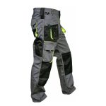 Mens Utility Carpenter Cargo Work Pants Grey - Image 2