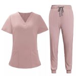 Nursing Medical Salon Uniform Men Women Scrub Set V-Neck Straight Wholesale - Image 6