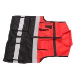 Safety Reflective Work Vest Red Black Blocking Zipper Front Safety Vest Part - Image 3