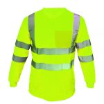 Safety Work Hi Vis T Shirt ANSI Class 3 Long Sleeve High Visibility Reflective - Image 6