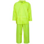 UNISEX MENS LADIES WOMENS HOODED PUDDLE RAINSUIT WATERPROOF PVC WORK RAIN WEAR - Image 6