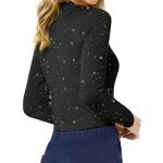 Women's Basic Long Sleeve Underscrub Tee Midnight Print - Image 3