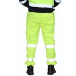 Mens Hi Viz Vis Work Fleece Bottoms Joggers Safety Sweat Pants Jogging Trousers - Image 3