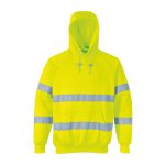 High Viz Vis Hooded Zip Sweatshirt Hoodie Safety Reflective Tape Pullover Jumper - Image 4