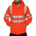 Men Hi Vis Visibility High Viz Hoodies Hooded - Image 3