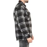 MENS PADDED SHIRT FUR LINED FLANNEL WORK JACKET WARM THICK CASUAL TOP - Image 2