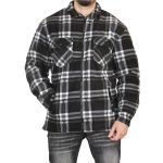 MENS PADDED SHIRT FUR LINED FLANNEL WORK JACKET WARM THICK CASUAL TOP - Image 4